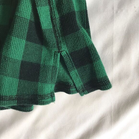 Victorias Secret Green Black Plaid Thermal Long Sleeve Sleep Shirt PJ Pajamas XS - Picture 4 of 7